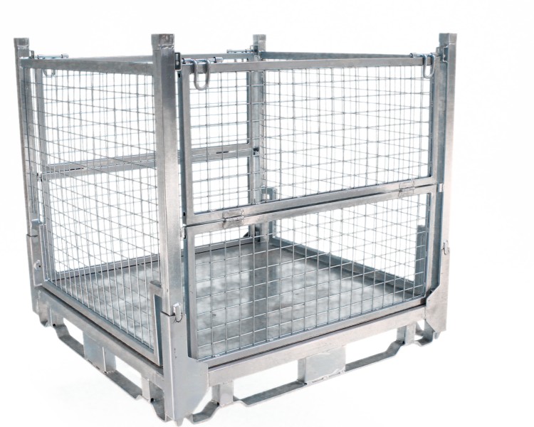 PALLET CAGE TYPE A (SINGLE) – PC 510 ZINC PLATED | Pallet Cage Industries